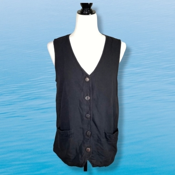 Vintage Magic Mountain Women's Button Up 100% Cotton Vest Y2K - Picture 2 of 7